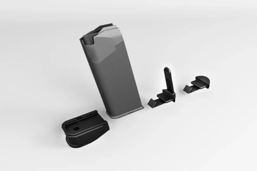 Upgrade Pack for the Glock 43: GCH43 Charging Handle + MC43 Magazine Clip With Finger Extension + GR43 Rail Adapter