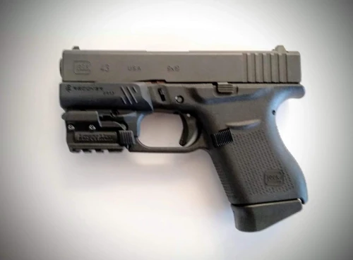 Upgrade Pack for the Glock 43: GCH43 Charging Handle + MC43 Magazine Clip With Finger Extension + GR43 Rail Adapter
