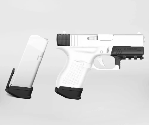 Upgrade Pack for the Glock 43: GCH43 Charging Handle + MC43 Magazine Clip With Finger Extension + GR43 Rail Adapter