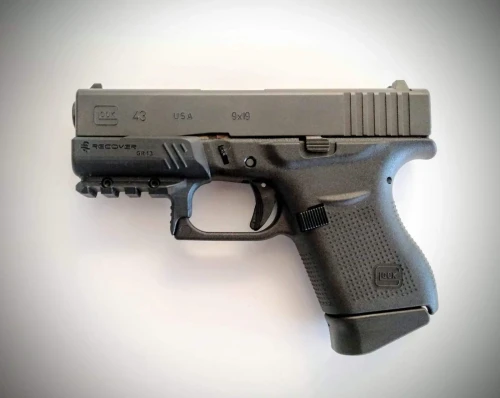 Upgrade Pack for the Glock 43: GCH43 Charging Handle + MC43 Magazine Clip With Finger Extension + GR43 Rail Adapter