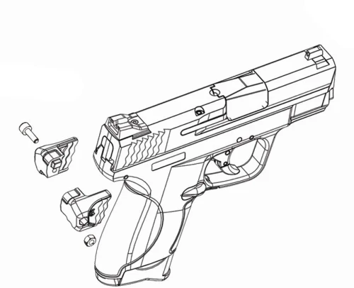 SCH9 Charging Handle for the Smith & Wesson Shield Mod 1 and 2 9MM SW40 (Including Shield Plus)