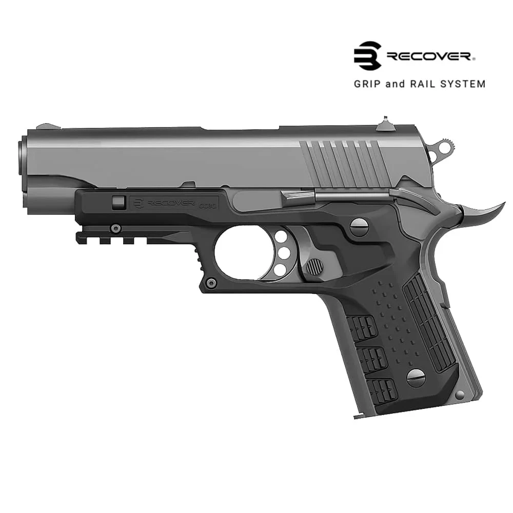 CC3C Compact 1911 Grip Rail - Black Left