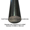 1.000 (1 inch) x 72 inches, 4140 Alloy Steel Round Rod, Cold Finished