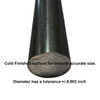 1.250 (1-1/4 inch) x 72 inches, 8620 Alloy Steel Round Rod, Cold Finished