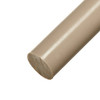 2.000 (2 inch) x 12 inches, PEEK Plastic Round Rod, Beige