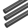 1.250 (1-1/4 inch) x 60 inches (3 Pack), ABS Machine Grade Plastic Round Rod, Black