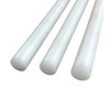 0.500 (1/2 inch) x 36 inches (3 Pack), PET Plastic Round Rod, White