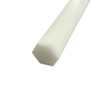 0.563 (9/16 inch) x 28 inches, Acetal Plastic Hexagon Bar, White
