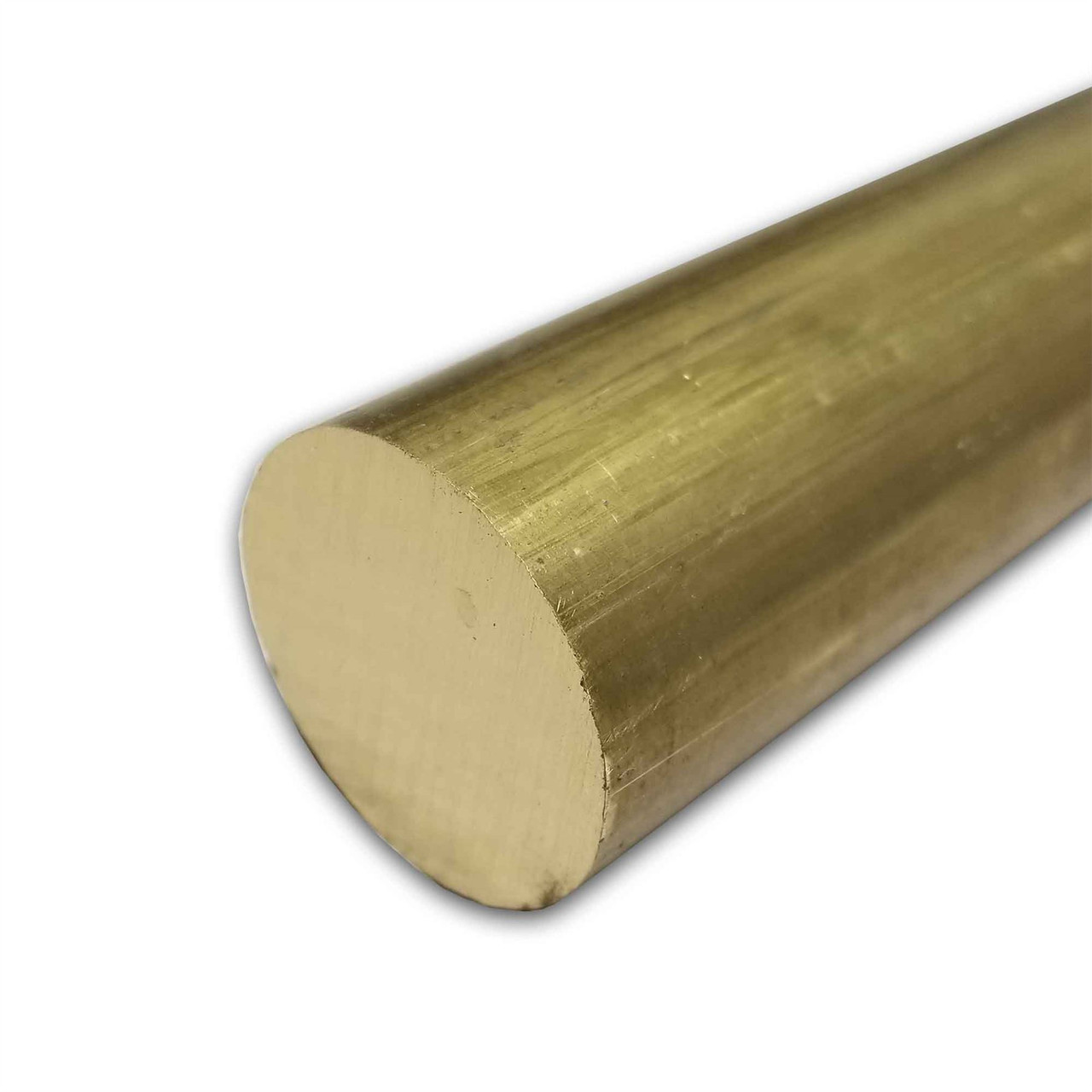 2.125 (2-1/8 inch) x 6 inches, C360 Free Cutting Brass Round Rod, ASTM B16