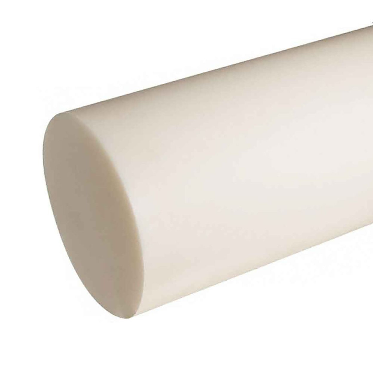5.500 (5-1/2 inch) x 1 inches, Cast Nylon Round Rod, Natural