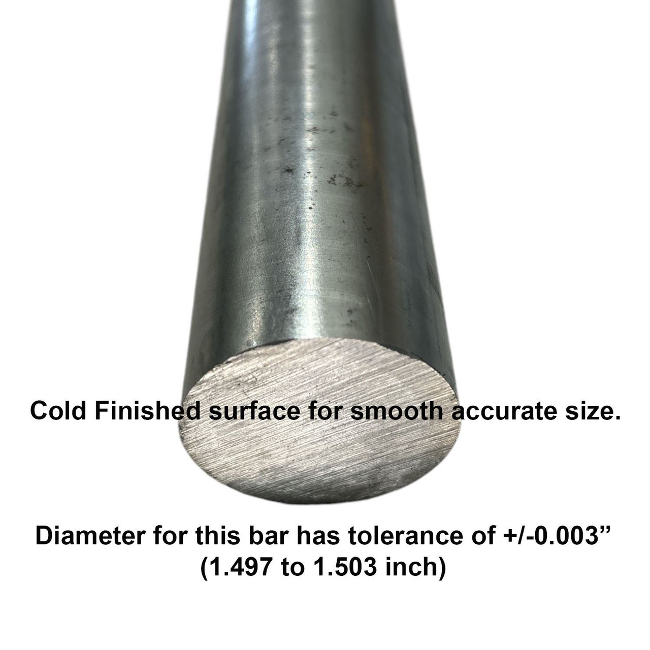 1.500 (1-1/2 inch) x 4.5 inches, 8620 Alloy Steel Round Rod, Cold Finished