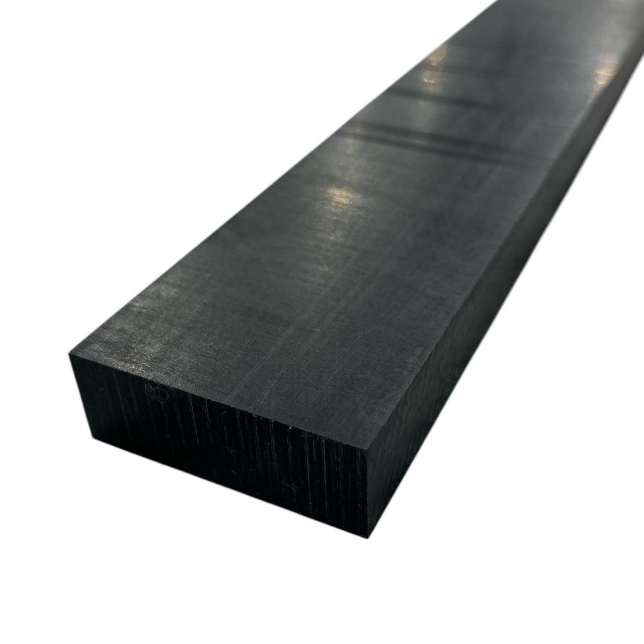0.750" x 2" x 12", Acetal POM Plastic Sheet, Black, ASTM D6778