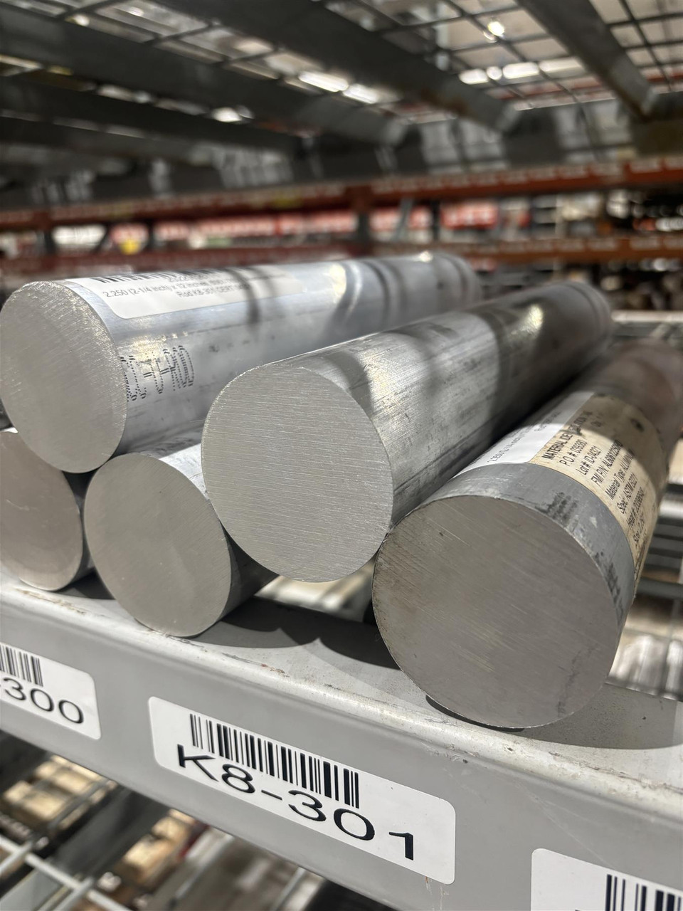 2.250 (2-1/4 inch) x 12 inches, 6061-T6511 Aluminum Round Rod