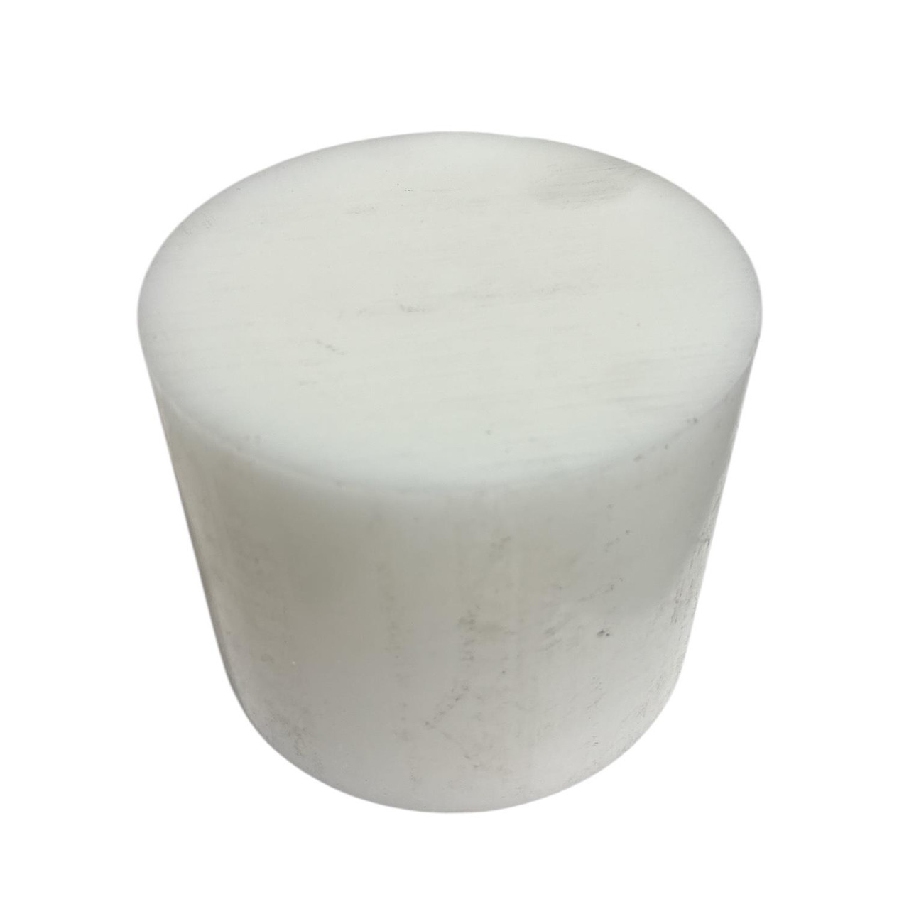 5.500 (5-1/2 inch) x 4.5 inches, Acetal Plastic Round Rod, White