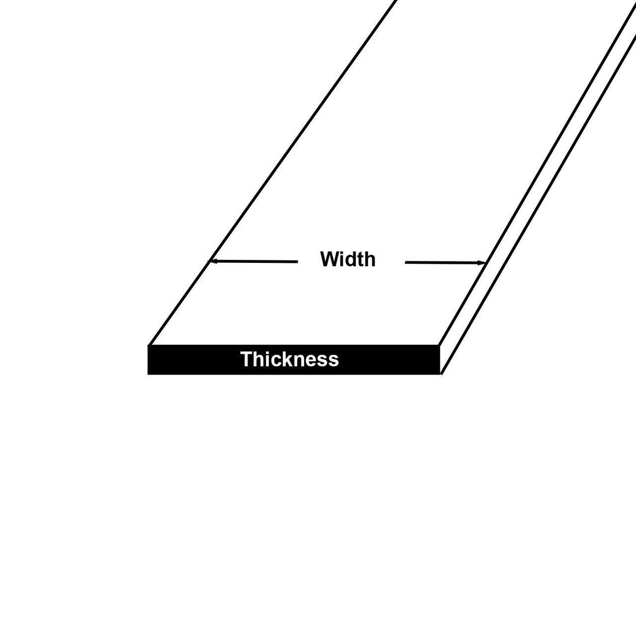 1/4" x 1" x 36", A36 Steel Flat Bar, Hot Rolled
