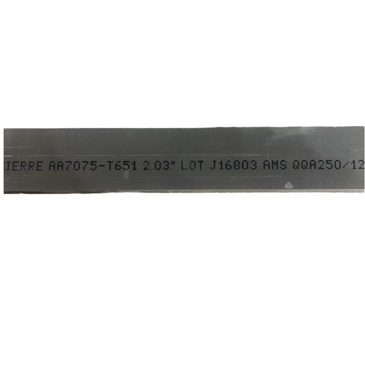 2" x 2-1/2" x 36", 7075-T651 Aluminum Plate, Bar