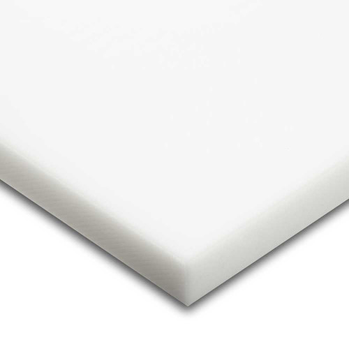 0.500" x 22" x 48", Acetal POM Plastic Sheet, White, ASTM D6100