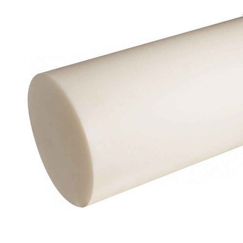 5.500 (5-1/2 inch) x 1 inches, Cast Nylon Round Rod, Natural