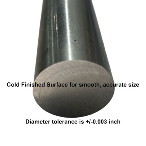 1.563 (1-9/16 inch) x 48 inches, 416 Stainless Steel Round Rod, Cold Finished