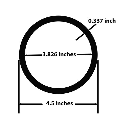 4.5" OD (4 NPS), SCH 80, 6061-T6 Aluminum Pipe, Brushed, 60 inches