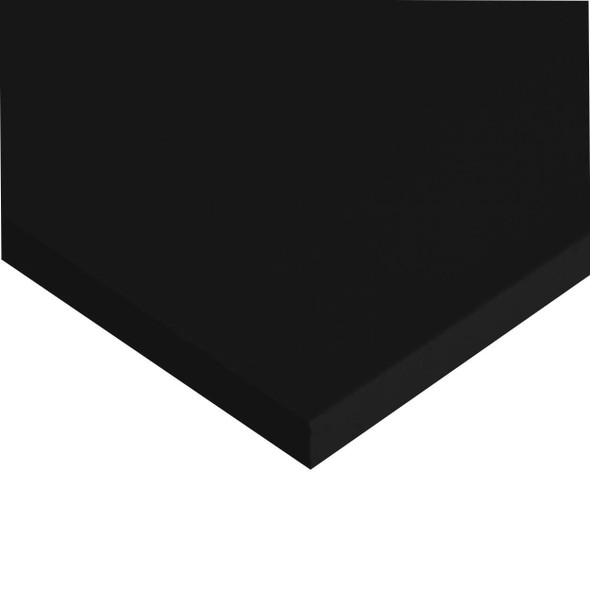 0.250" x 12" x 18", UHMW Plastic Sheet, Black