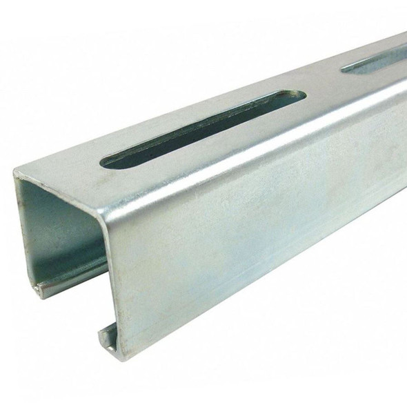 1-5/8" x 1-5/8" x 12 inches, Galvanized Steel, Long Slotted Strut Channel, 12 gauge