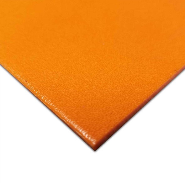 0.125" x 24" x 36", HDPE Plastic Sheet, Textured, Orange