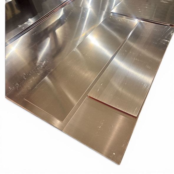 0.040" Thickness, C110 Copper Sheet, Mill Finish