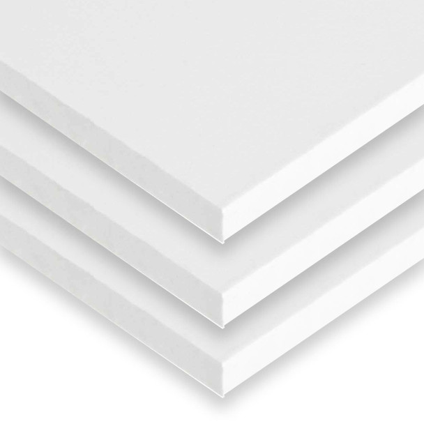 1/4" (6mm) x 24" x 36" (3 Pack), PVC Expanded Plastic Sheet, White