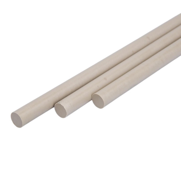 0.250 (1/4 inch) x 36 inches (3 Pack), PEEK Plastic Round Rod, Beige