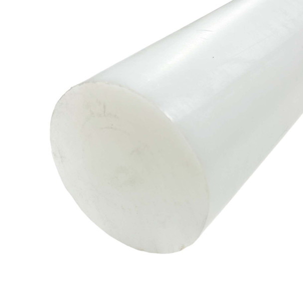 1.500 (1-1/2 inch) x 18 inches, UHMW Polyethylene Round Rod, Natural
