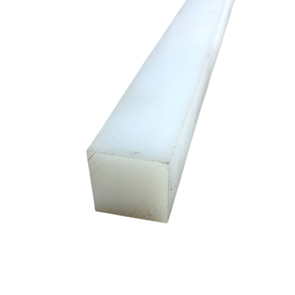 1" x 1", UHMW Plastic Bar, Sheet, Plate, White