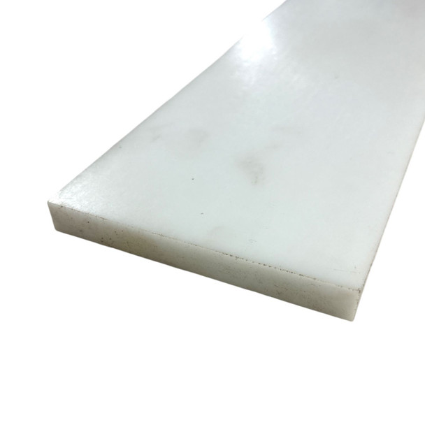 1/2" x 4-1/4", Acetal POM Plastic Bar, Sheet, Plate, White