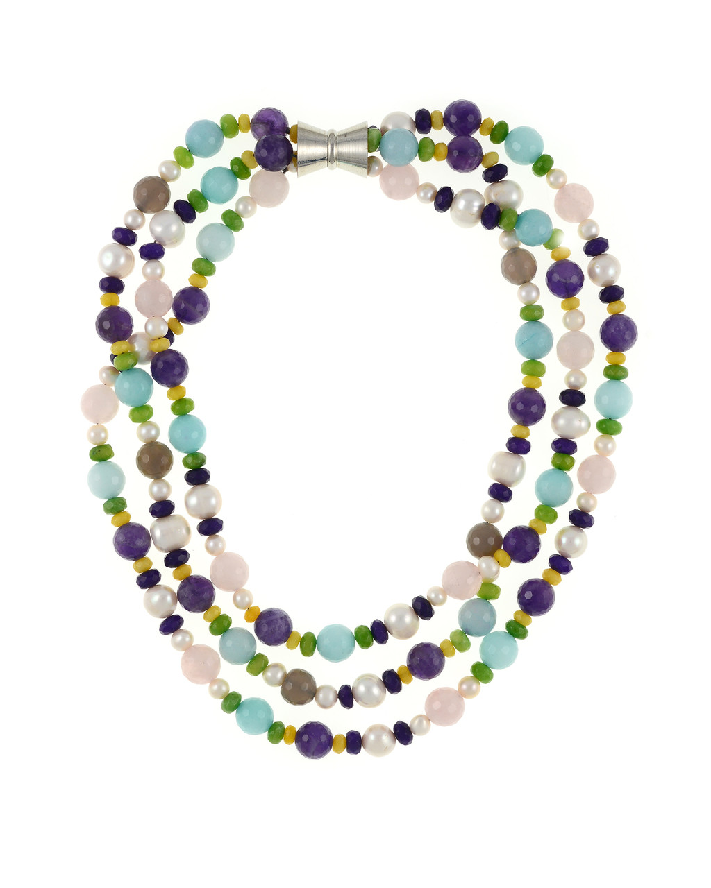 PEARL Necklace: Triple Strand PEARLS 