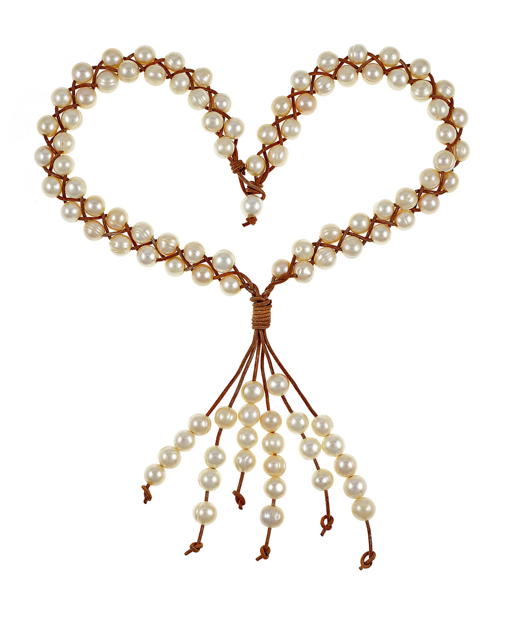 Lovely Lahaina White Double Strand PEARL Necklace