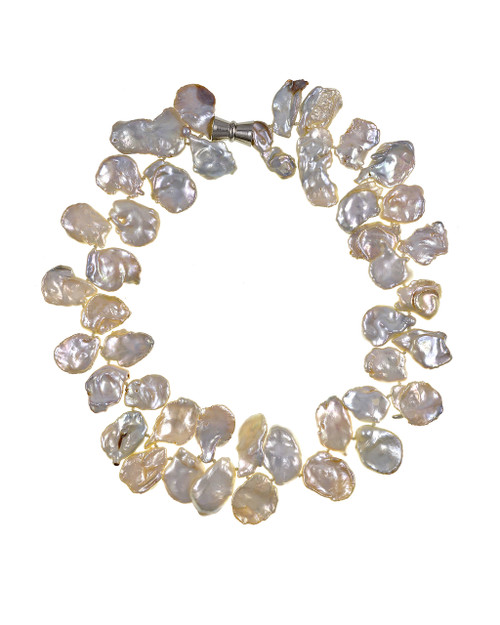 Extra-Large & Exceptional White Keshi PEARL Necklace