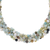 zoom on Caledonia 5-strand necklace: Freshwater pearl and gemstone necklace, Five strands, white freshwater pearls 7.5mm, untumbled multi-colored amazonite 6mm, on individually hand-knotted natural silk with rare earth mixed metal magnetic clasp, 18” in length zoom on Caledonia 5-strand necklace: Freshwater pearl and gemstone necklace, Five strands, white freshwater pearls 7.5mm, untumbled multi-colored amazonite 6mm, on individually hand-knotted natural silk with rare earth mixed metal magnetic clasp, 18” in length