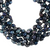 zoom on Persephone pearl necklace: 6-strand laser dyed gradient-hued black freshwater pearls 10.5-13mm, on individually double-knotted natural silk, with extra-large rare earth mixed metal magnetic clasp.  zoom on Persephone pearl necklace: 6-strand laser dyed gradient-hued black freshwater pearls 10.5-13mm, on individually double-knotted natural silk, with extra-large rare earth mixed metal magnetic clasp.