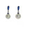 Captiva Pearl Earrings & royal colored earrings: Sterling silver, Edison Pearls 12-13mm topped with a circlet of royal blue colored CZs, on hinged Sterling silver royal blue CZ encrusted closure Captiva Pearl Earrings & royal colored earrings: Sterling silver, Edison Pearls 12-13mm topped with a circlet of royal blue colored CZs, on hinged Sterling silver royal blue CZ encrusted closure