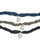 Thorncrown* - Biawa Pearl & Silk Necklace, shown in denim, gray, and black Suspended extra-large natural white freshwater biawa pearl pendant, 15-18 mm hanging from Hand-crocheted silk necklace that slips over the head, 15-20” in length (princess to matinee length)