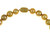 San Marco - Gold Edison Pearl Necklace, shown flat, zoom on moonlight gold-tones clasp, Gold freshwater round Edison graduated pearls (12 - 17 mm), Single-strand pearl necklace, 18" long, princess length, Brushed gold-tone moonlight clasp San Marco - Gold Edison Pearl Necklace, shown flat, zoom on moonlight gold-tones clasp, Gold freshwater round Edison graduated pearls (12 - 17 mm), Single-strand pearl necklace, 18" long, princess length, Brushed gold-tone moonlight clasp