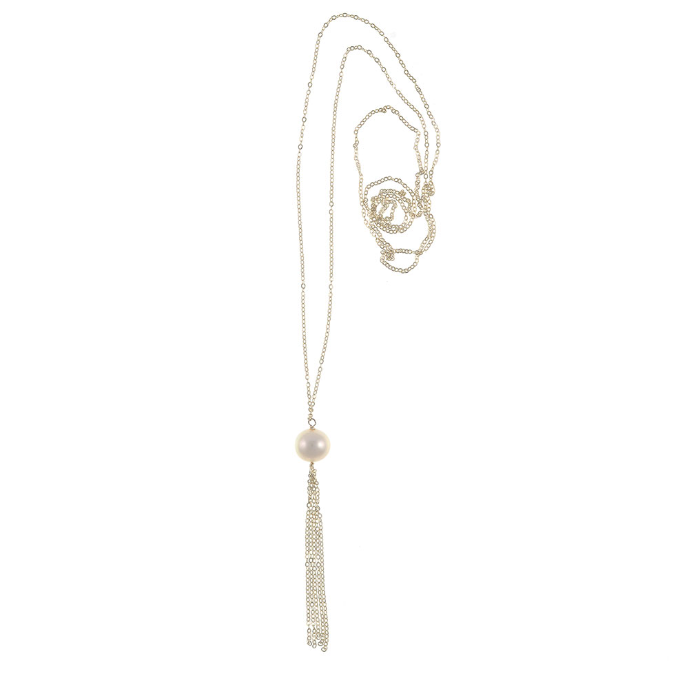 Tassel Necklace, Sterling Silver 18