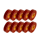 Brown Electrical Tape, 3/4in x 66ft - Pack of 10