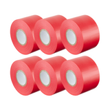 Wide Red Vinyl Electrical Tape, 2in x 66ft - Pack of 6