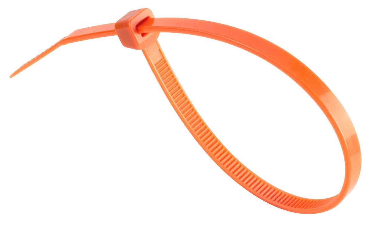 Orange cable ties