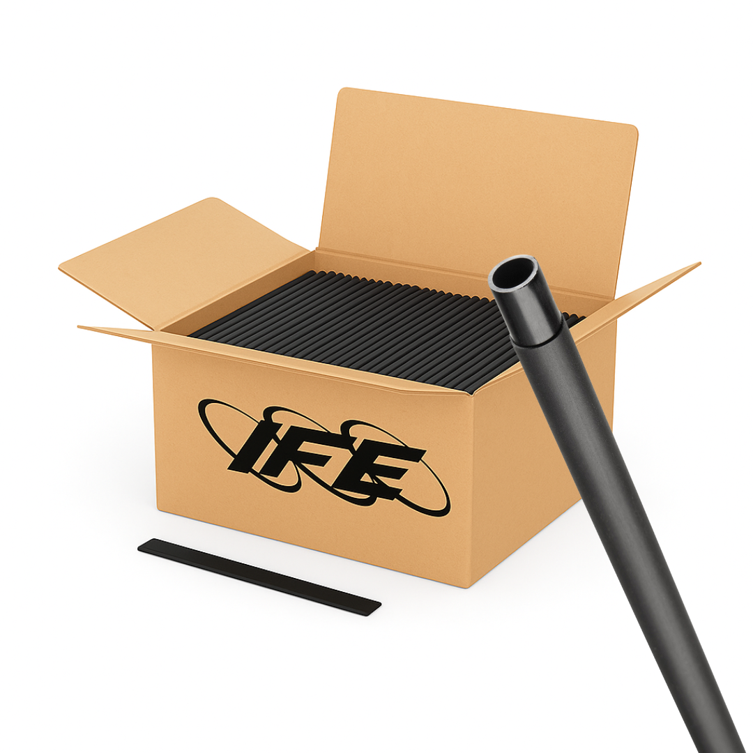 IFE Black 3:1 Double Wall Heat Shrink Tubing - 6" Length - Carton Pack