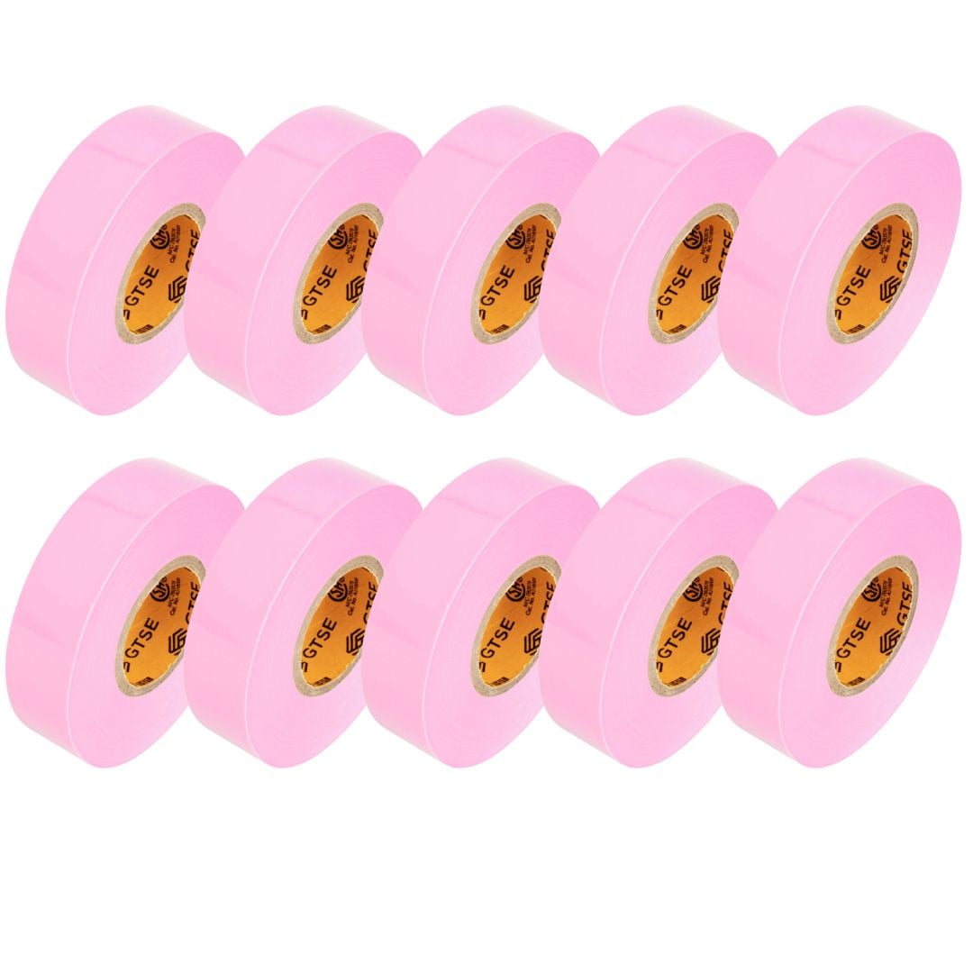 Pink Electrical Tape, 3/4in x 66ft - Pack of 10