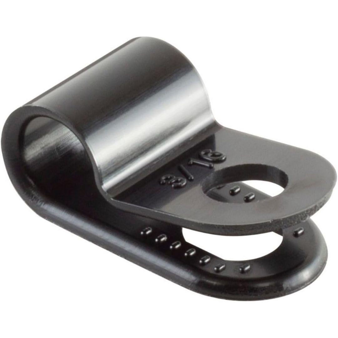 Black Nylon Plastic Cable Clamps (100 Pack)