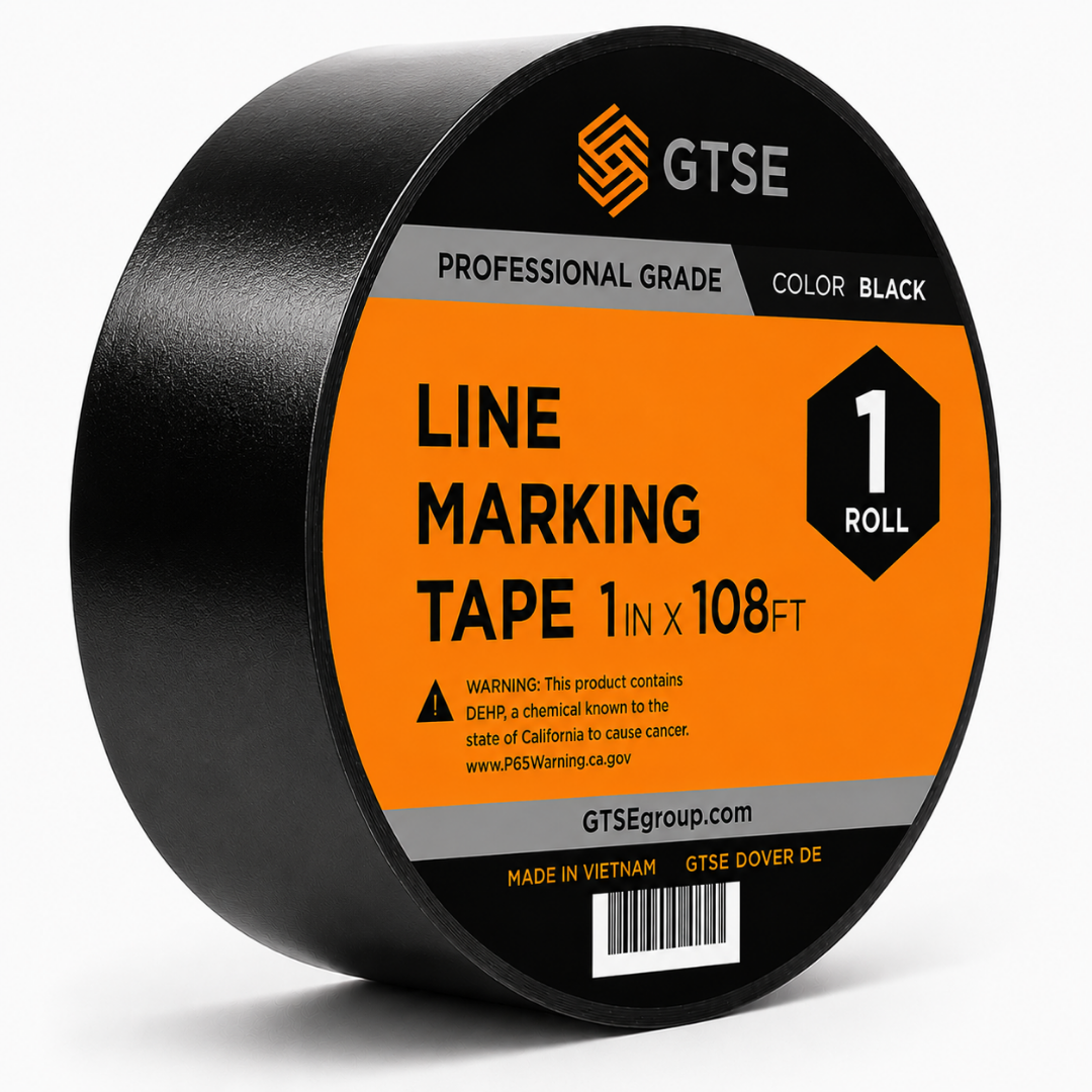 Black Floor Line Marking Tape - 1" x 108ft (36 yards)