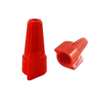 Red Finger Grip Screw On Connectors (Pack of 100)